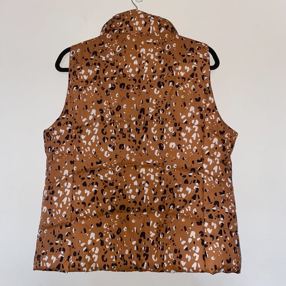 Loft Leopard Puffer Vest - Picture 2 of 8